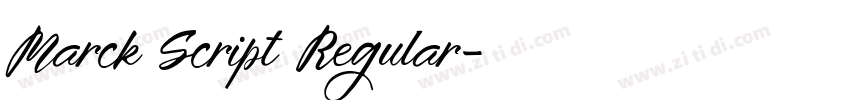 Marck Script Regular字体转换